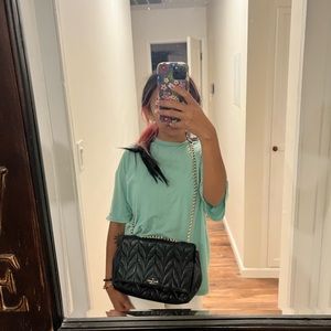 Kate spade chevron black purse